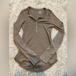Long Sleeve Henley Top